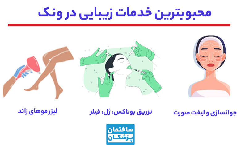 خدمات زیبایی پرطرفدار در کلینیک زیبایی ونک