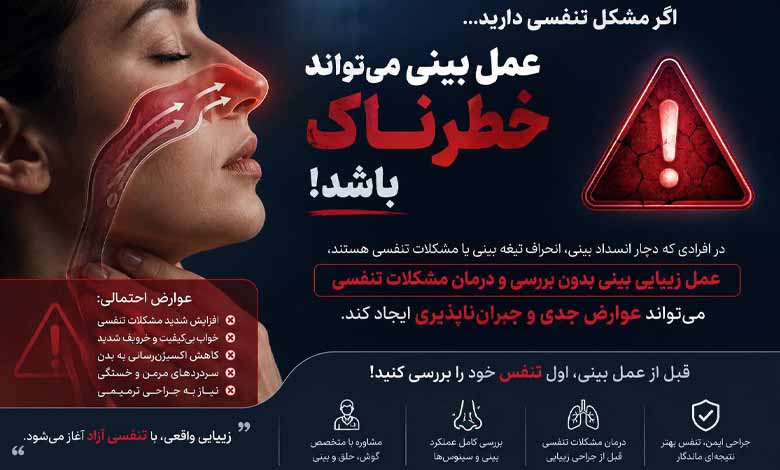 خطر عمل بینی برای افرادی که مشکل تنفسی دارند