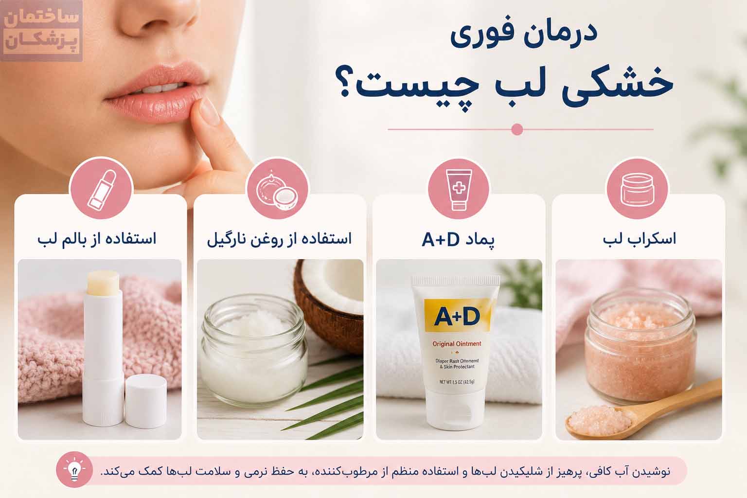 درمان فوری خشکی لب چیست؟